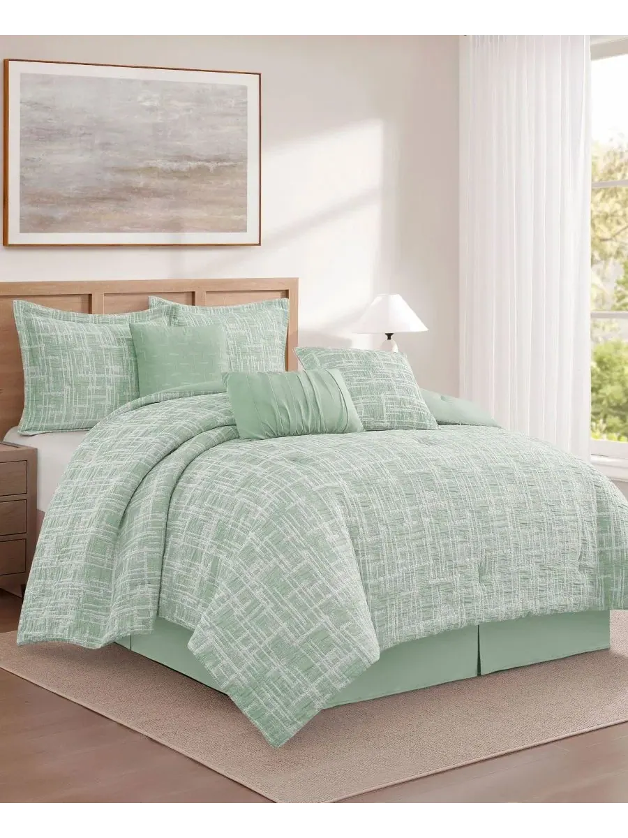 Комплект постельного белья 7 предметов, королевский размер, с геометрическим принтом Stratford Park — изображение 2 из 7