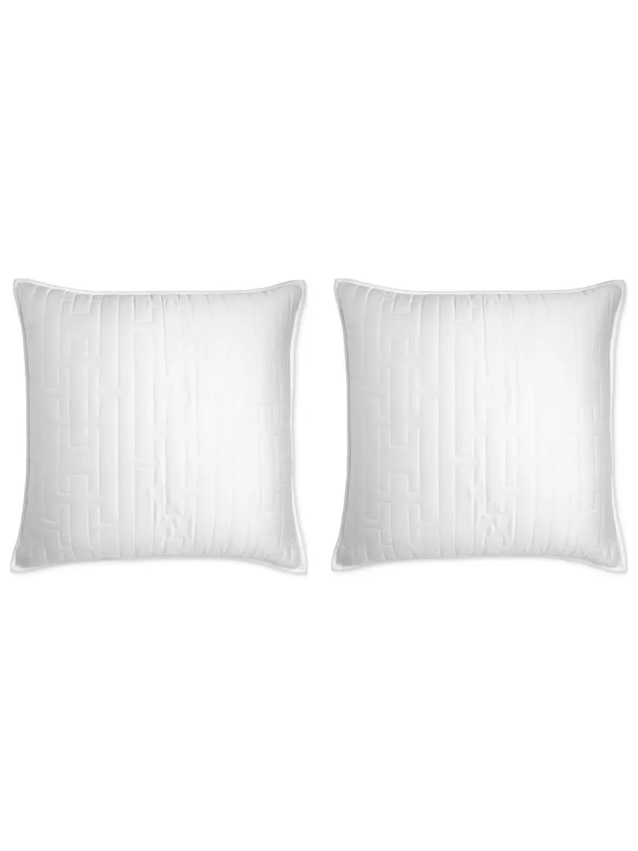 Комплект из двух наволочек Chain Links, европейский стиль Hotel Collection, White, European Sham Set