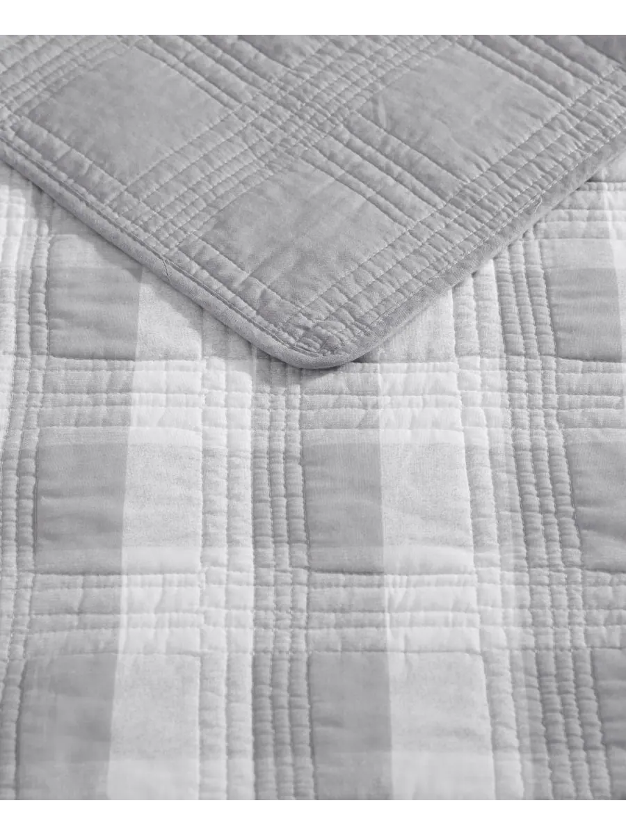 Комплект постельного белья Lakehouse Plaid из 2 предметов, размер Twin Eddie Bauer — изображение 5 из 7, серый