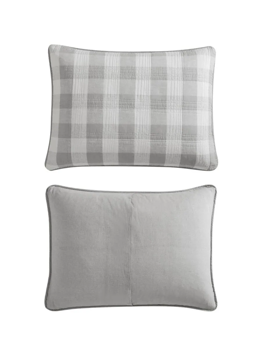 Комплект постельного белья Lakehouse Plaid из 2 предметов, размер Twin Eddie Bauer — изображение 7 из 7, серый