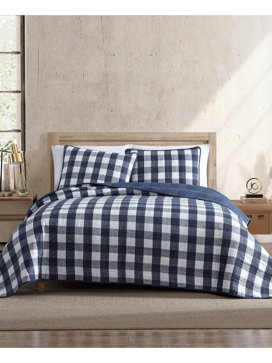 Комплект постельного белья Lakehouse Plaid из 2 предметов, размер Twin Eddie Bauer — изображение 1 из 7, синий