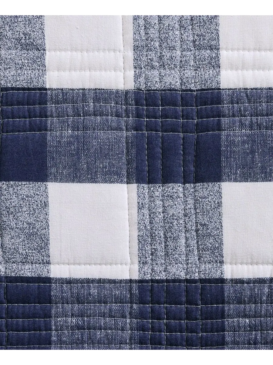 Комплект постельного белья Lakehouse Plaid из 2 предметов, размер Twin Eddie Bauer — изображение 6 из 7, синий