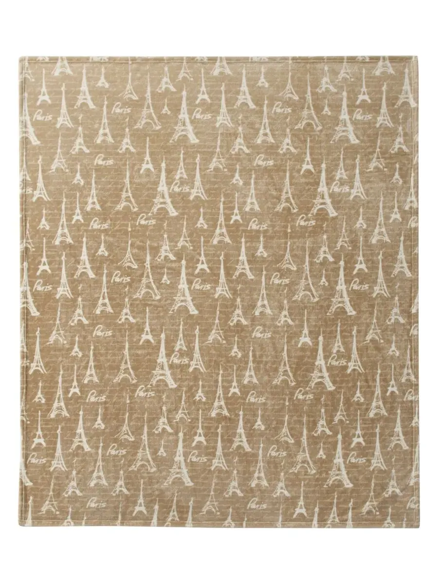 Большой плюшевый плед, 152 x 178 см Boho Living — изображение 5 из 5, тауп