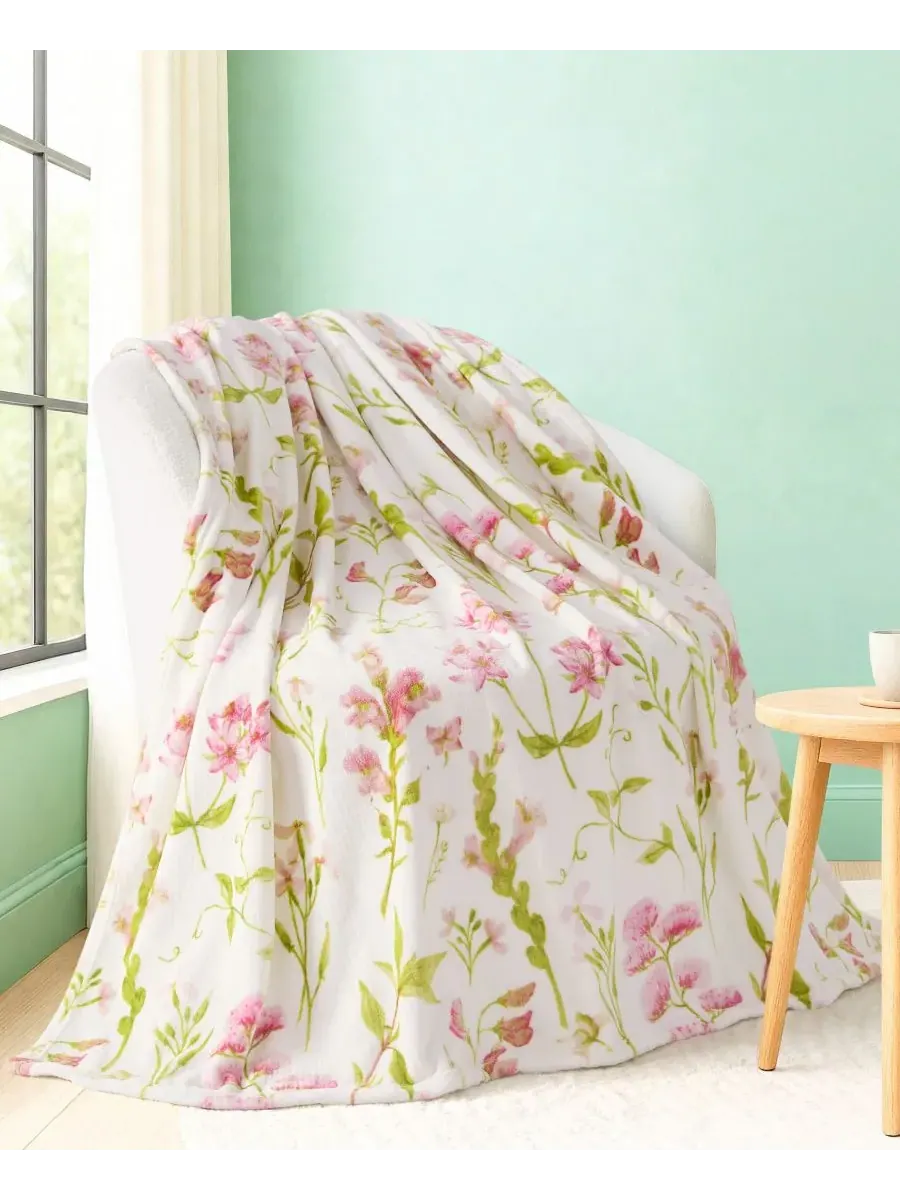 Большой плюшевый плед, 152 x 178 см Boho Living — изображение 2 из 5, зеленый
