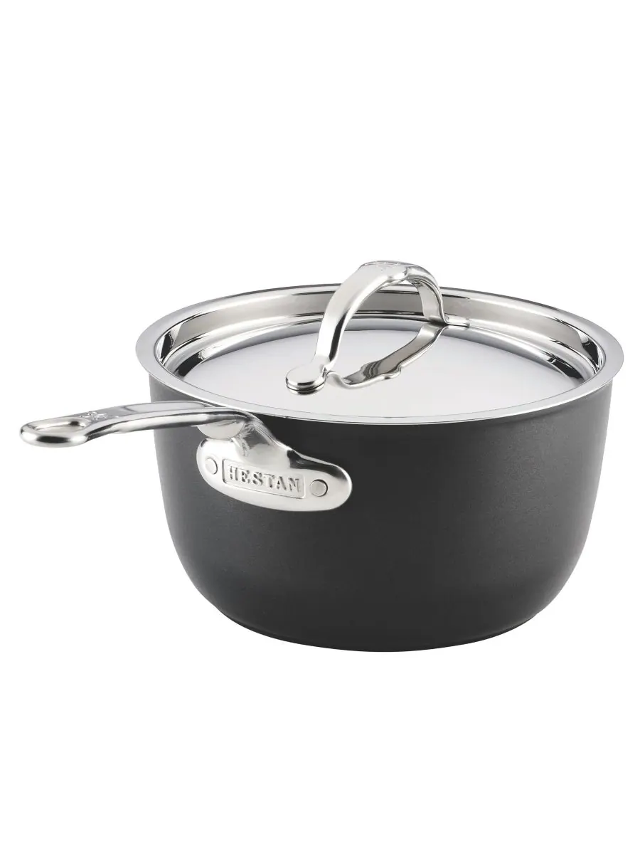 Ковш с крышкой Hestan TITUM Fusion Nonstick, 2,8 л — серебристый