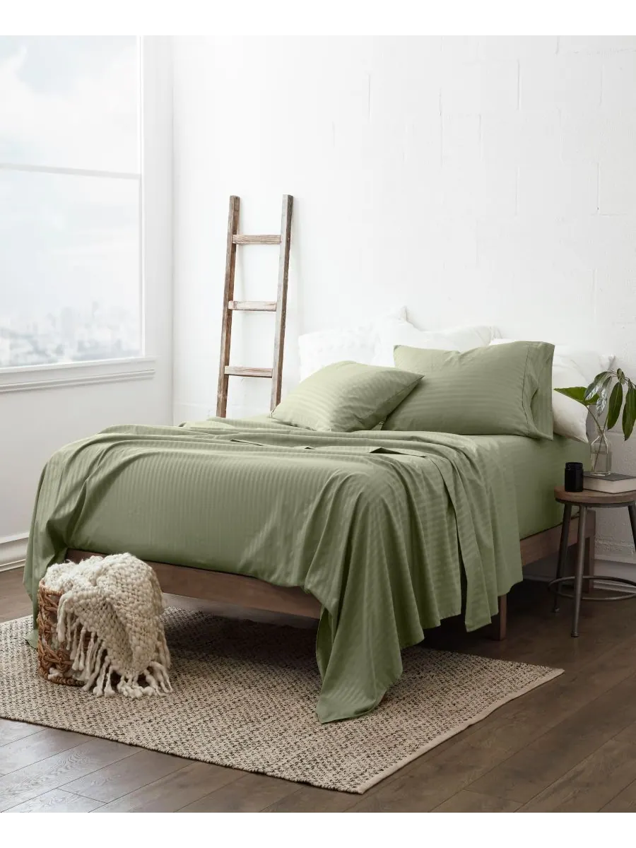 Комплект постельного белья Expressed In Embossed Striped из 3 предметов, размер Twin ienjoy Home — изображение 3 из 10