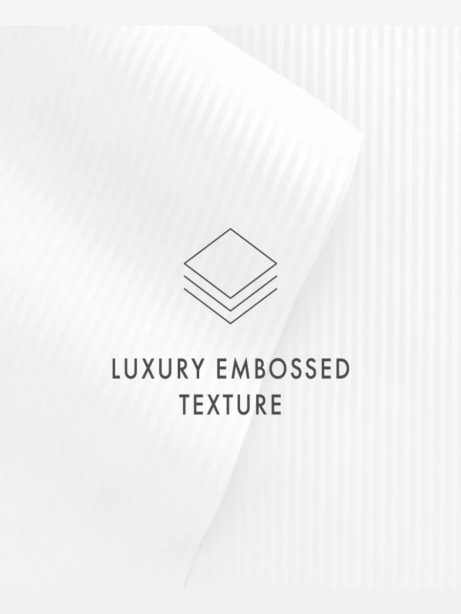 Комплект постельного белья Expressed In Embossed Striped из 3 предметов, размер Twin ienjoy Home — изображение 4 из 10, белый