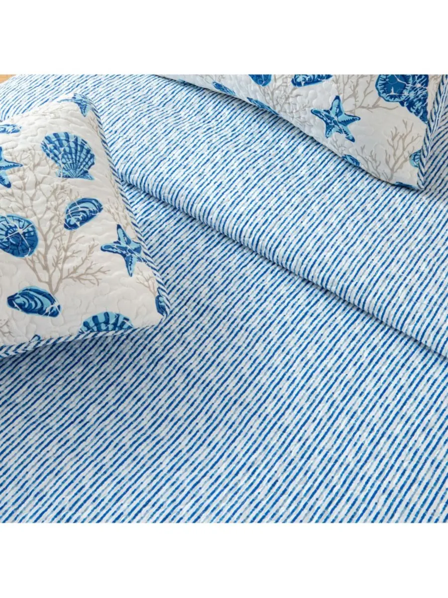 Комплект постельного белья из микрофибры Coastal с наволочками Linery & Co — изображение 5 из 5, синий