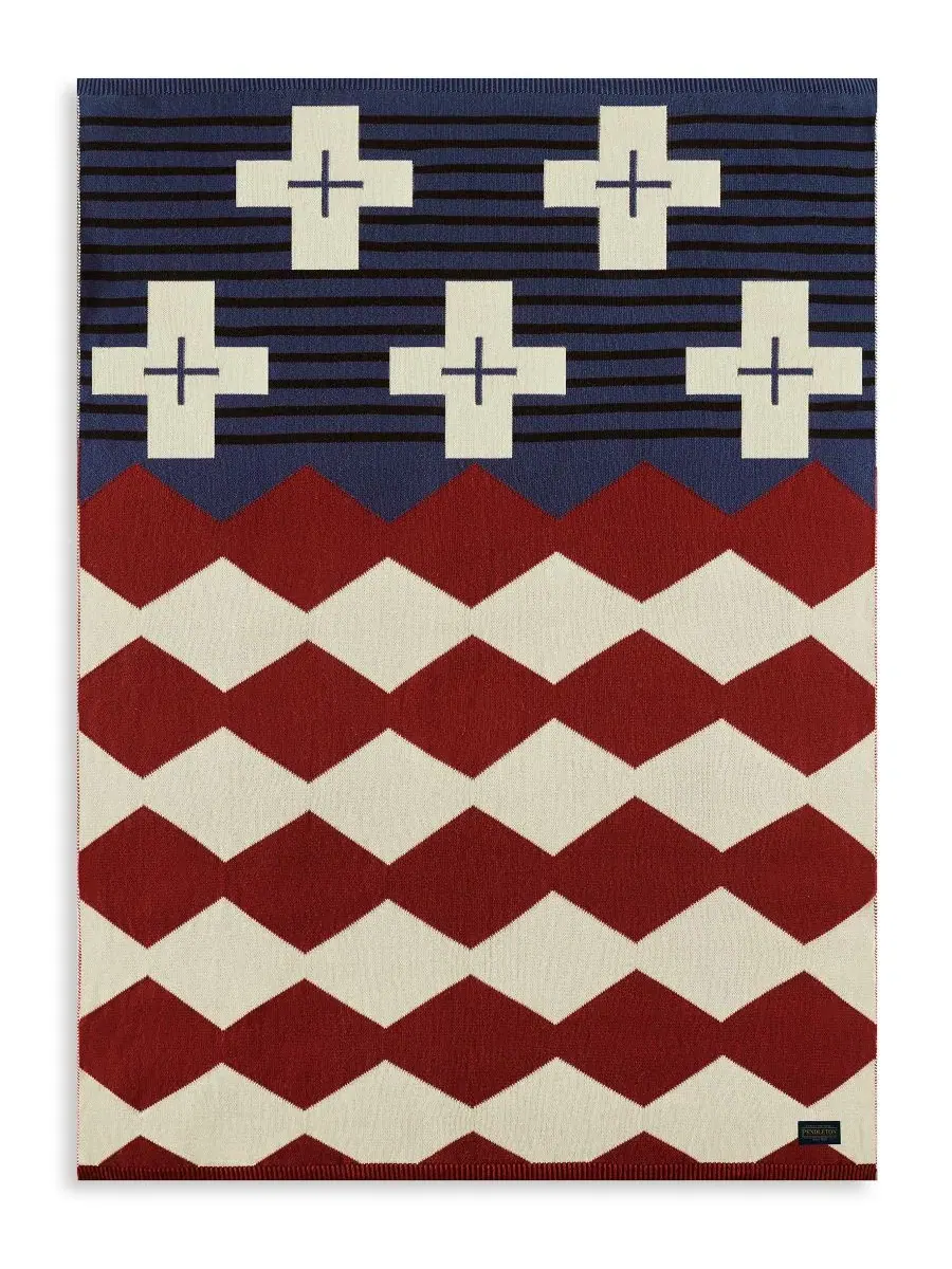 Хлопковый плед «Храбрая звезда», 127 x 178 см Pendleton — изображение 3 из 6, мульти
