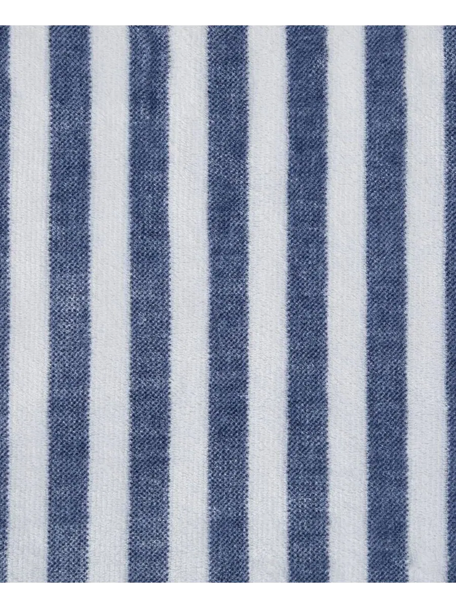 Плюшевый плед Laguna Beach в полоску, 178 x 127 см Tommy Hilfiger — изображение 3 из 5, белый глубокий синий