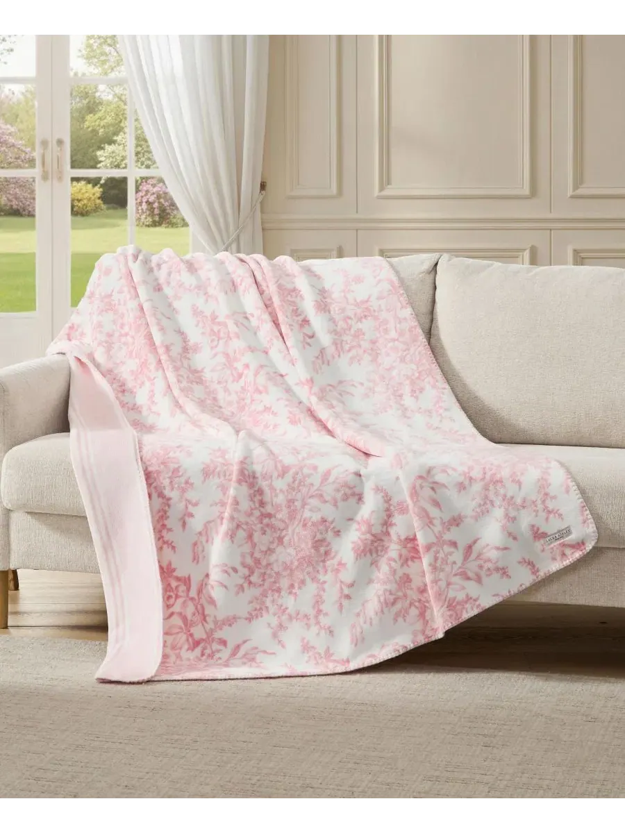 Двусторонний плед Bedford из плюша с принтом, 178 x 127 см Laura Ashley