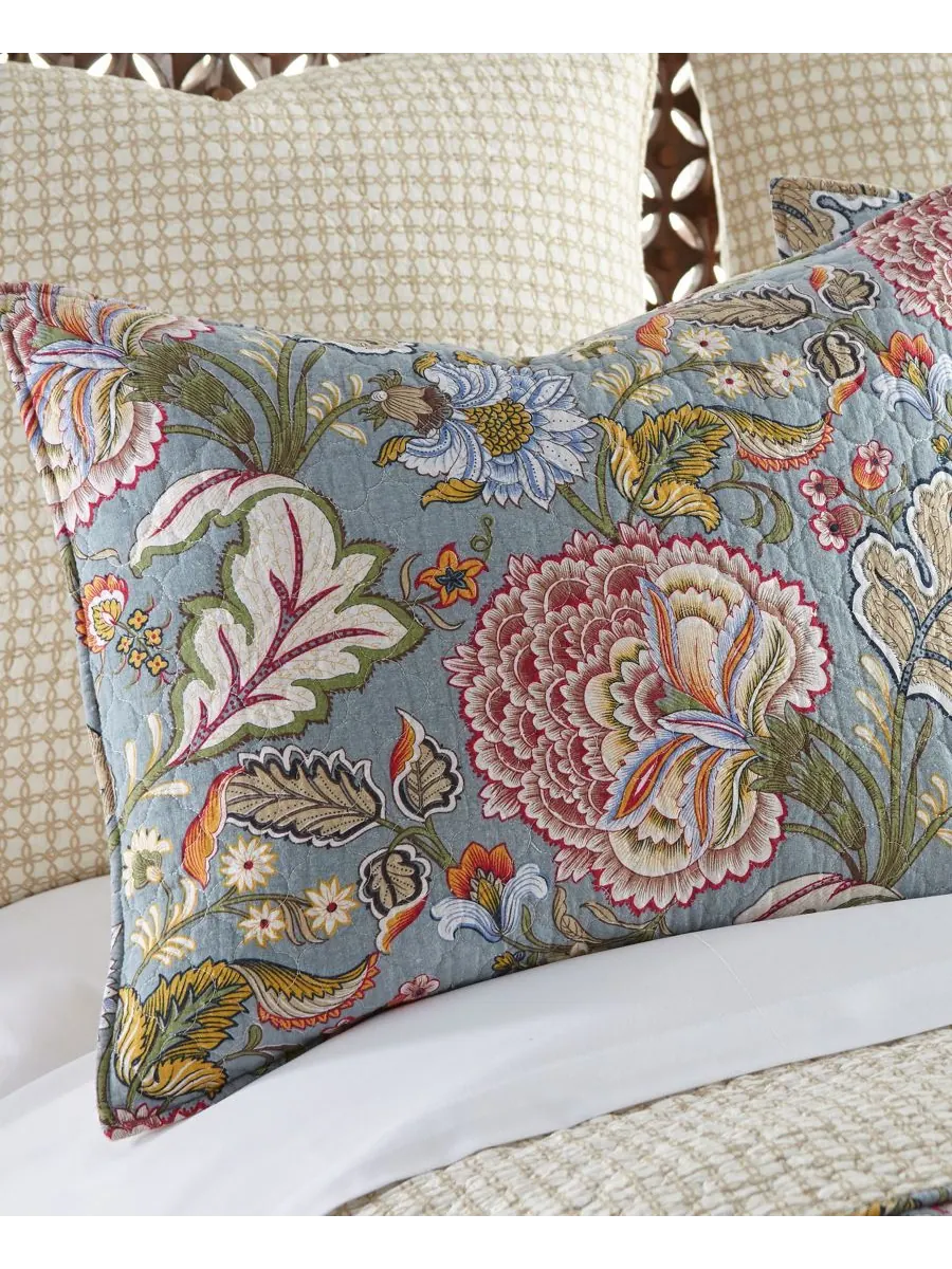 Комплект постельного белья Angelica Spring Jacobean Floral, 2 предмета, размер Twin Levtex — изображение 2 из 2, синий