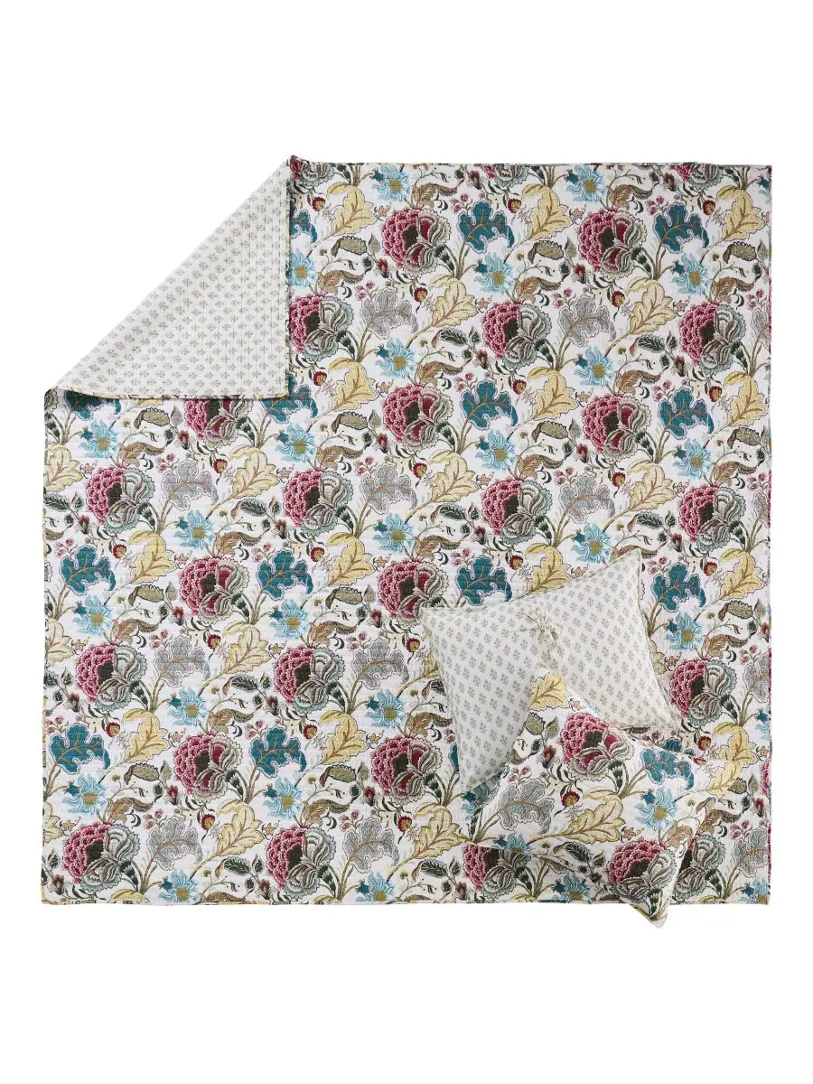 Комплект постельного белья Angelica Spring Jacobean Floral, 2 предмета, размер Twin Levtex — изображение 4 из 6, кремовый