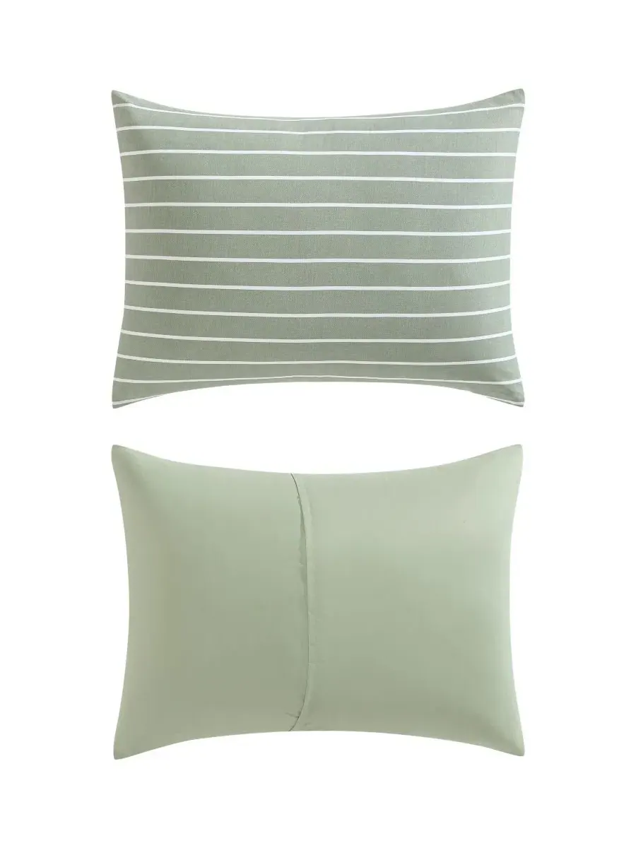 Комплект стеганых одеял Park Stripe, 2 предмета, Twin/Twin XL Nautica — изображение 6 из 6, зеленый белый