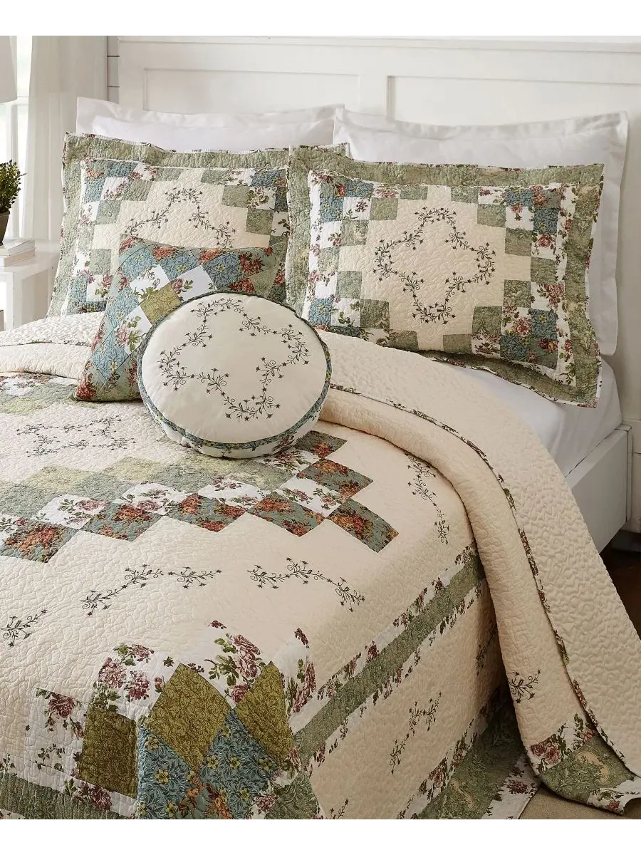 Покрывало Оливия, размер Queen Modern Heirloom — изображение 2 из 4, зеленый