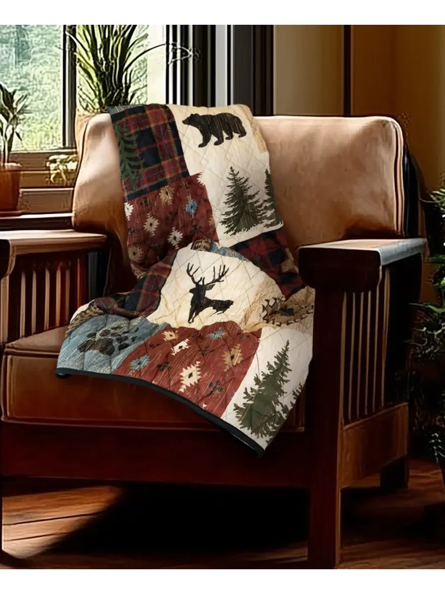 Двустороннее покрывало Woodland Patch, 127 x 152 см Your Lifestyle — мульти
