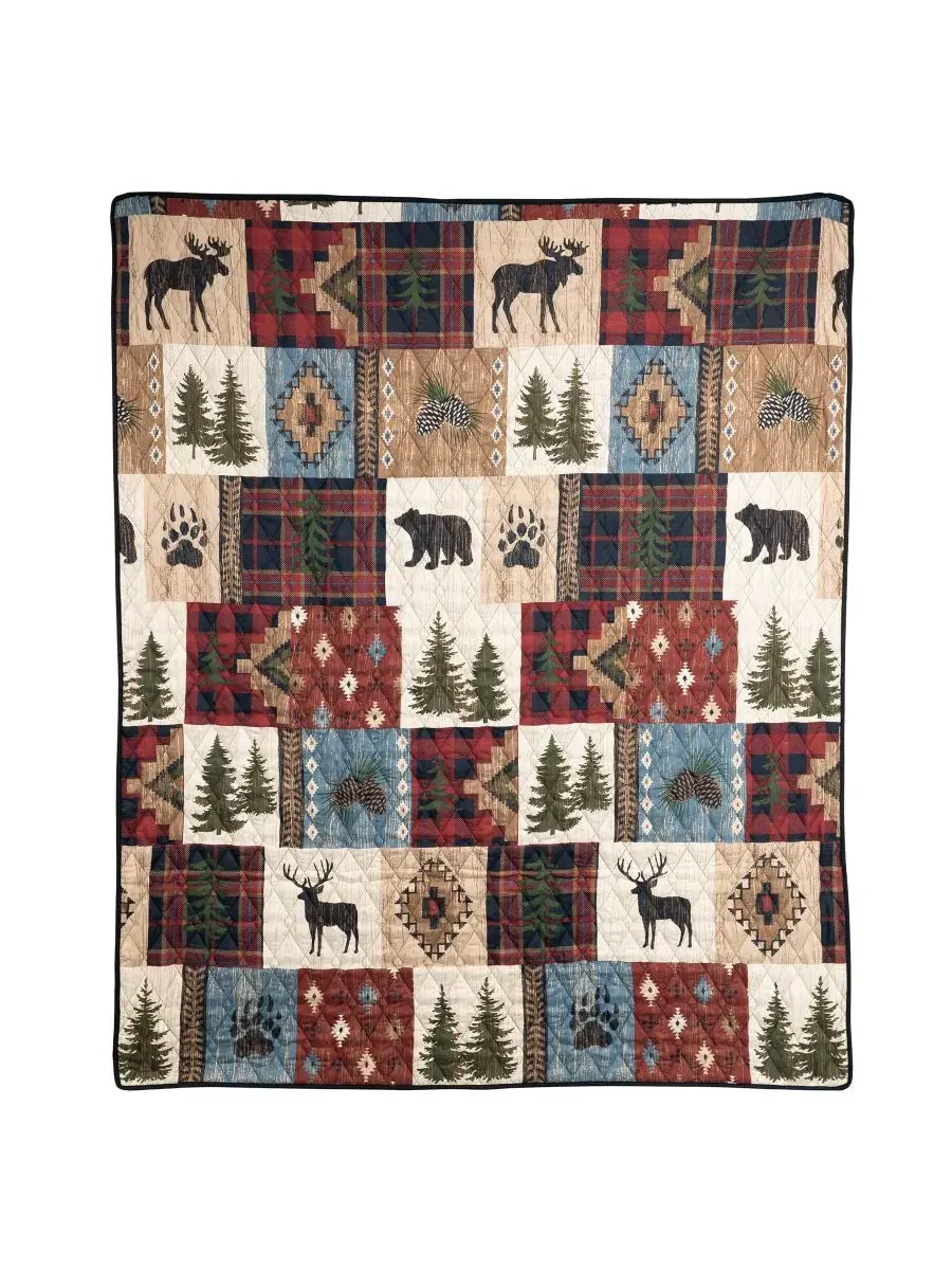 Двустороннее покрывало Woodland Patch, 127 x 152 см Your Lifestyle — изображение 4 из 4, мульти
