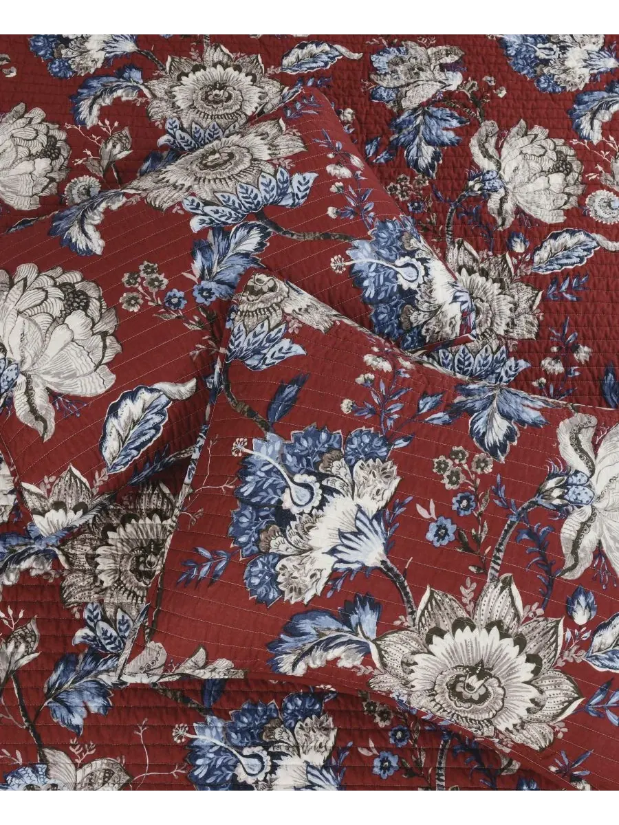 Комплект стеганых покрывал Royce Reversible, 3 предмета, King/California King Levtex Home — изображение 4 из 5, красный