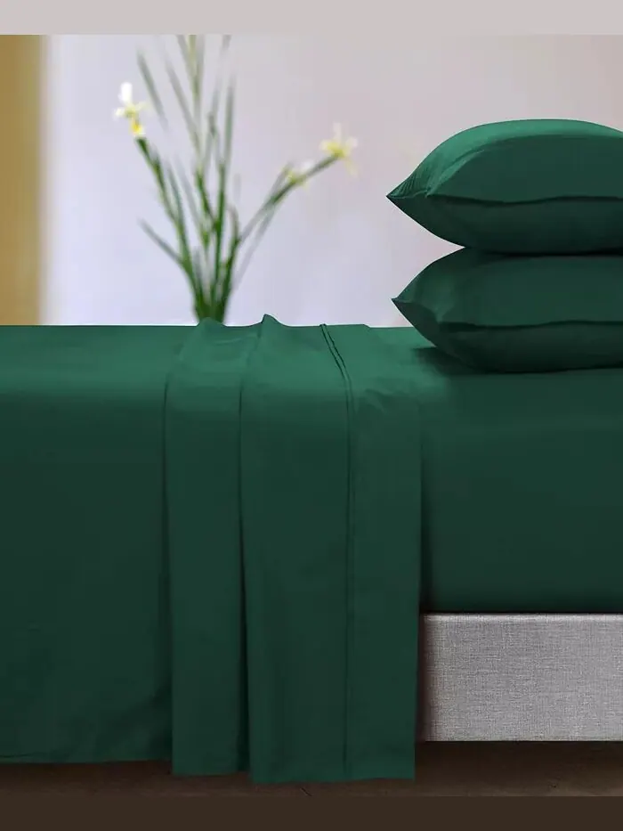 Комплект простыней из микрофибры 110-GSM с глубокими карманами Tribeca Living — изображение 1 из 12, зеленый
