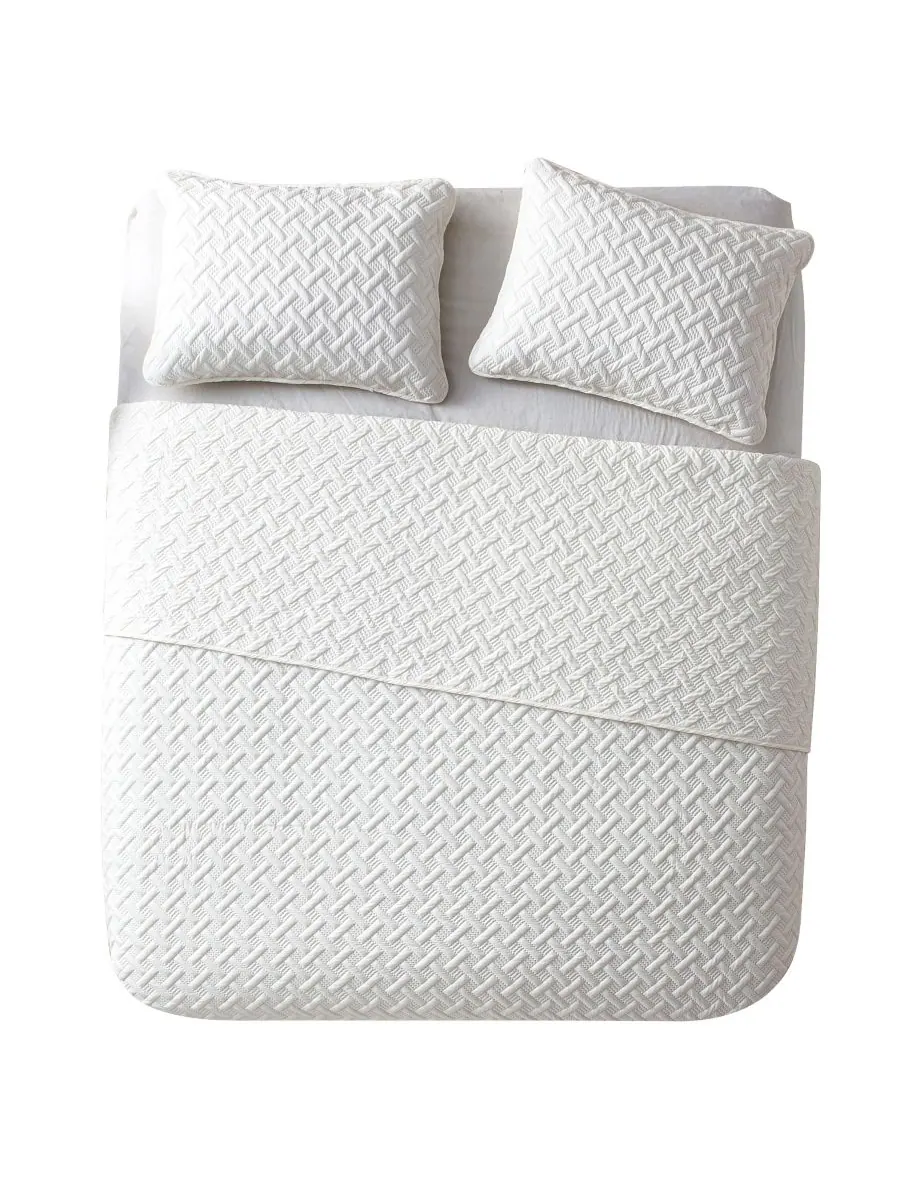 Комплект постельного белья Nina Embossed из 2 предметов, размер Twin VCNY Home — изображение 4 из 5, белый