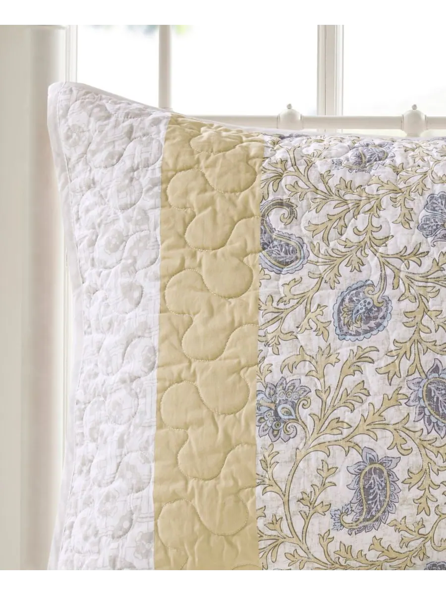 Комплект постельного белья Dawn Soft Cotton Percale из 6 предметов, размер King/Cal King Madison — изображение 6 из 9, желтый