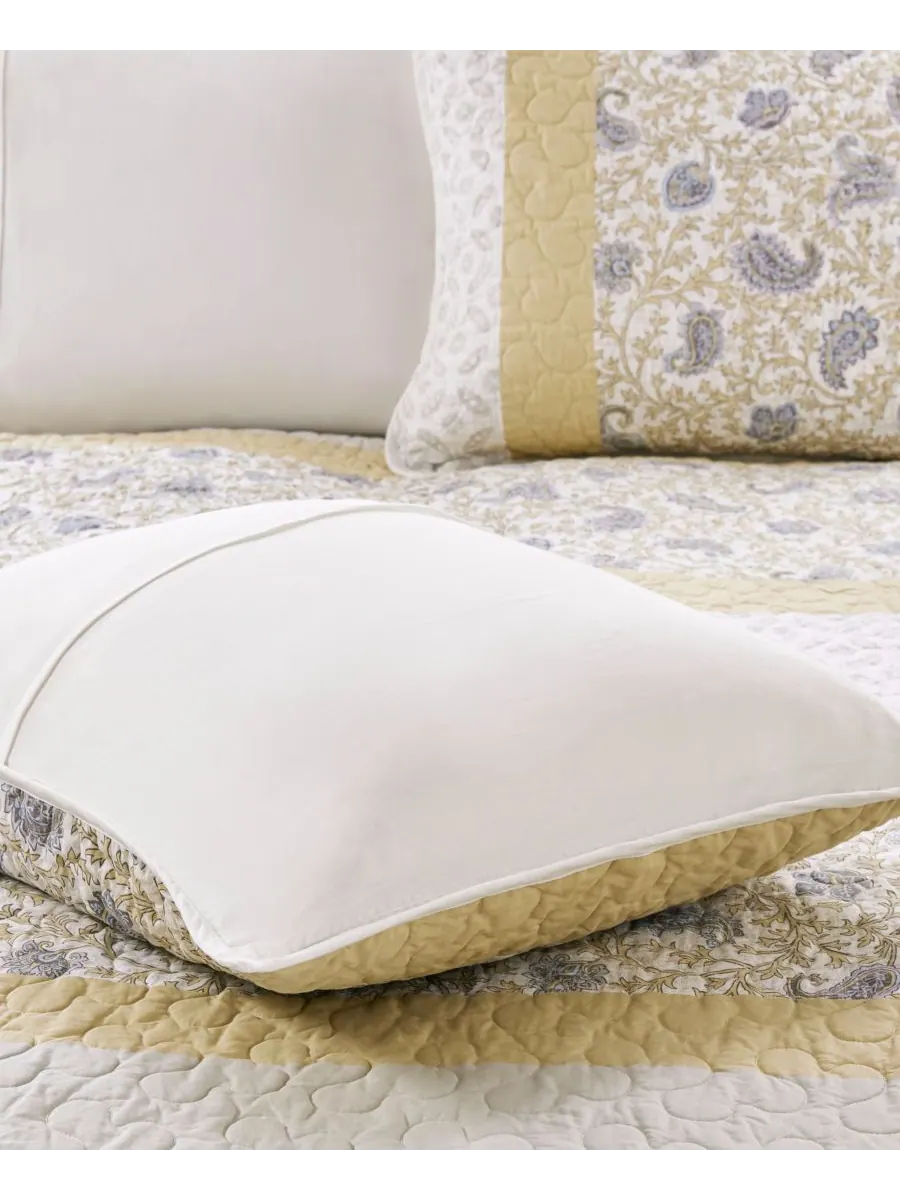 Комплект постельного белья Dawn Soft Cotton Percale из 6 предметов, размер King/Cal King Madison — изображение 7 из 9, желтый
