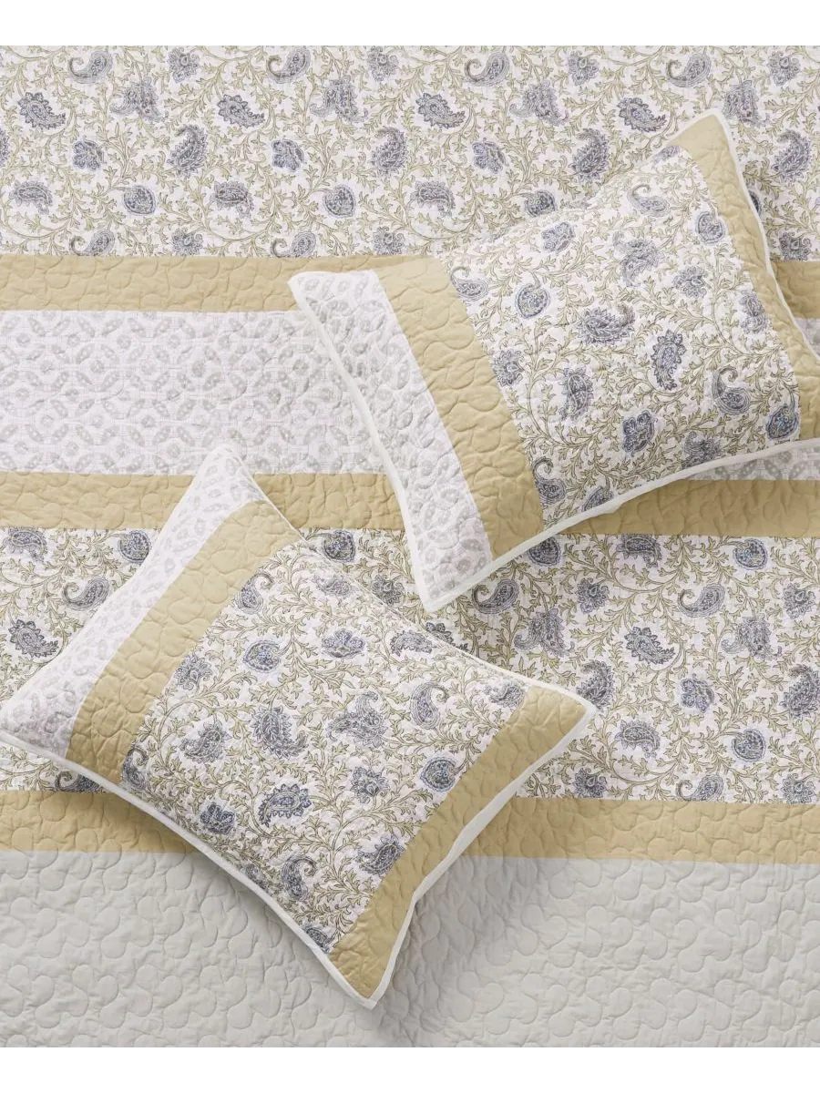 Комплект постельного белья Dawn Soft Cotton Percale из 6 предметов, размер King/Cal King Madison — изображение 8 из 9, желтый