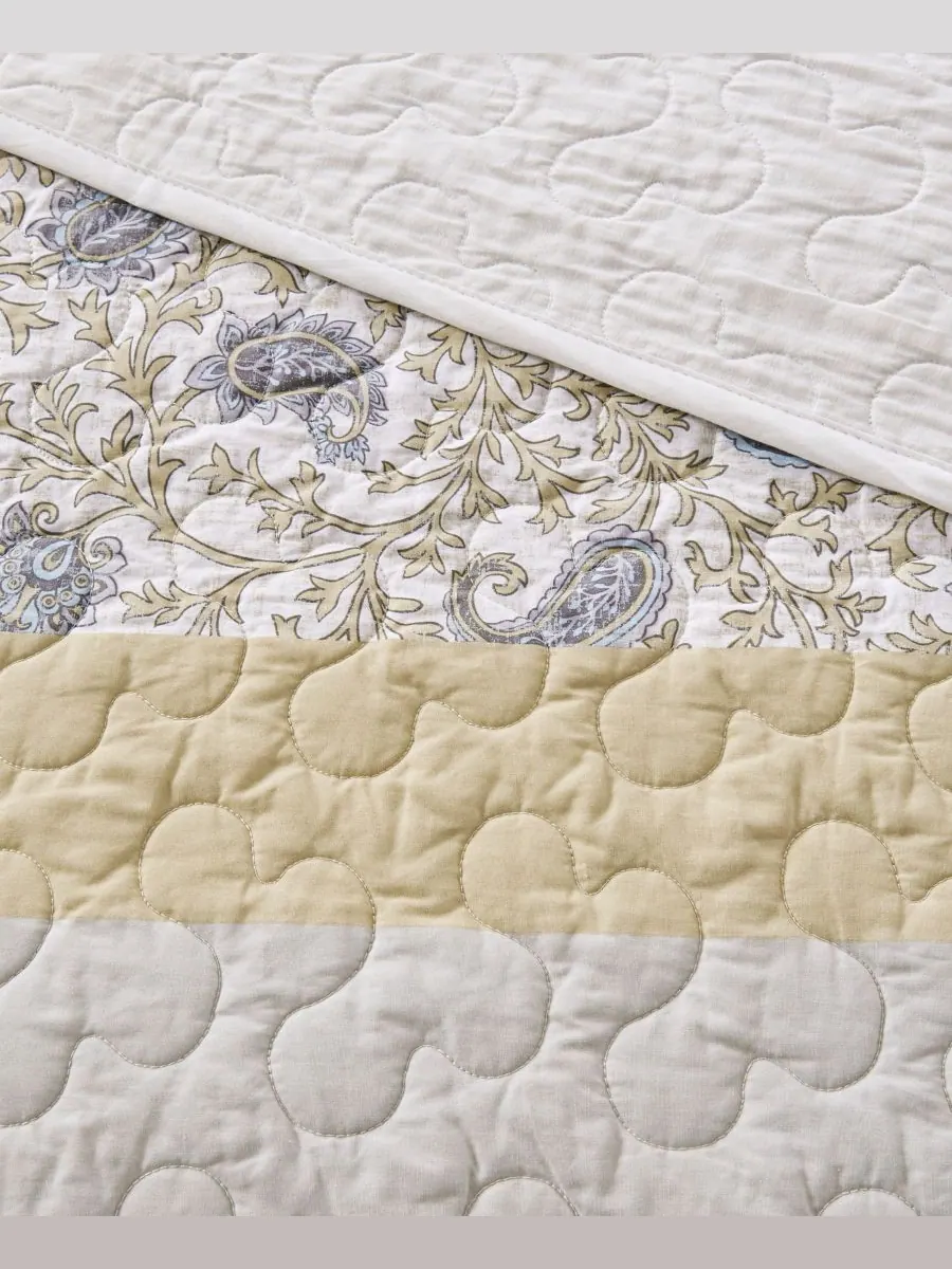 Комплект постельного белья Dawn Soft Cotton Percale из 6 предметов, размер King/Cal King Madison — изображение 9 из 9, желтый