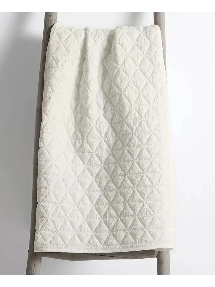 Двусторонний стеганый плед Homthreads Rowan, 50 x 60 дюймов Levtex — изображение 8 из 12, розовый
