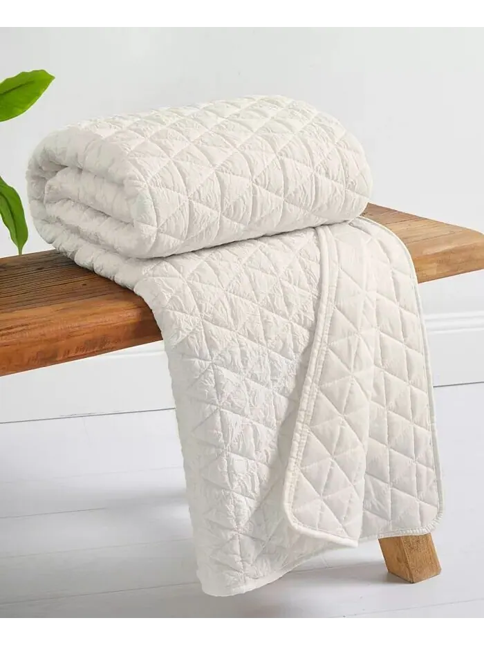 Двусторонний стеганый плед Homthreads Rowan, 50 x 60 дюймов Levtex — изображение 9 из 12, розовый