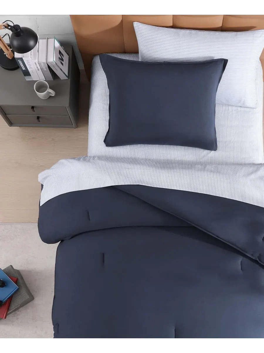 Tommy Hilfiger комплект постельного белья из однотонной микрофибры размер Full/Queen, 7 предметов — изображение 4 из 8