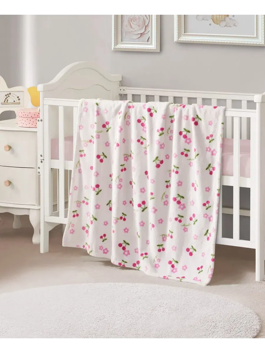 Детский плюшевый плед, 102 x 127 см Juicy Couture — изображение 3 из 6, вишневый