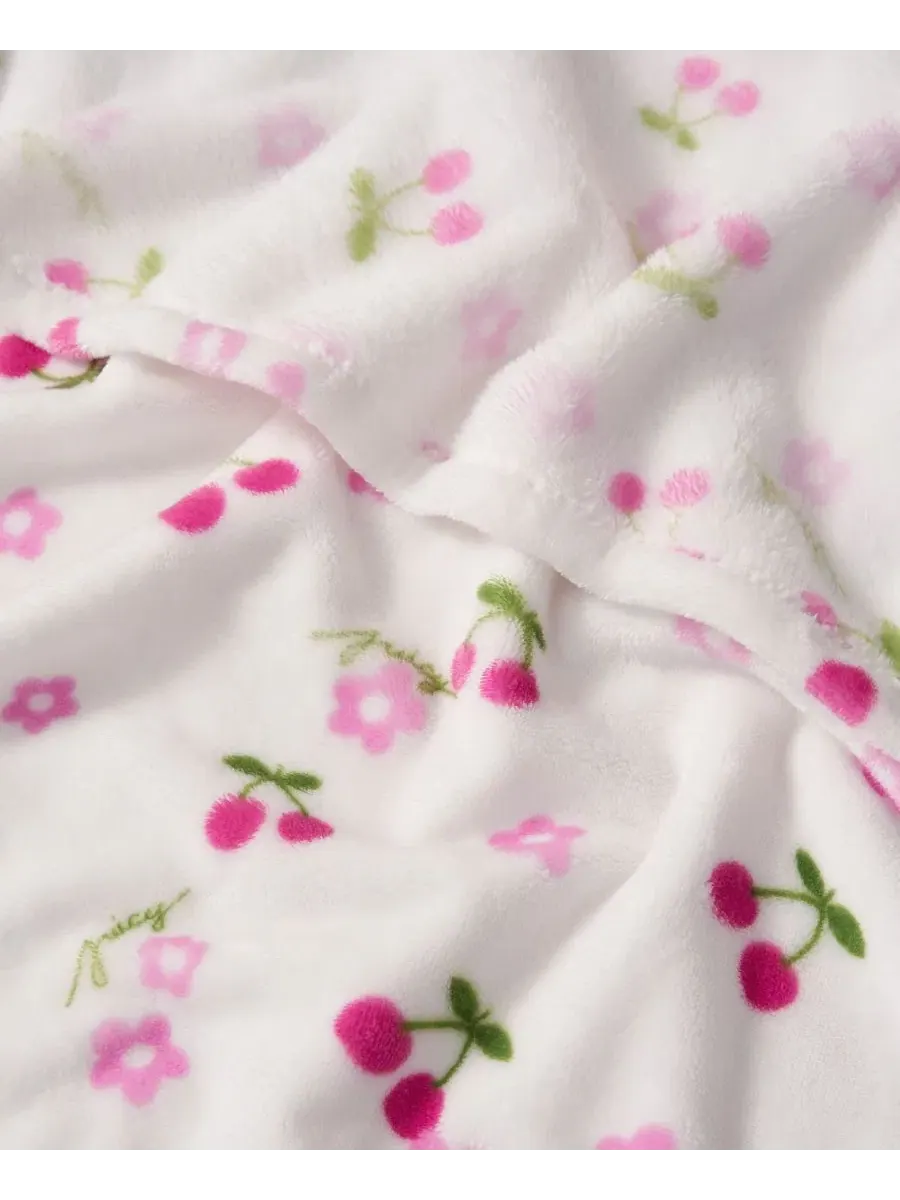 Детский плюшевый плед, 102 x 127 см Juicy Couture — изображение 5 из 6, вишневый