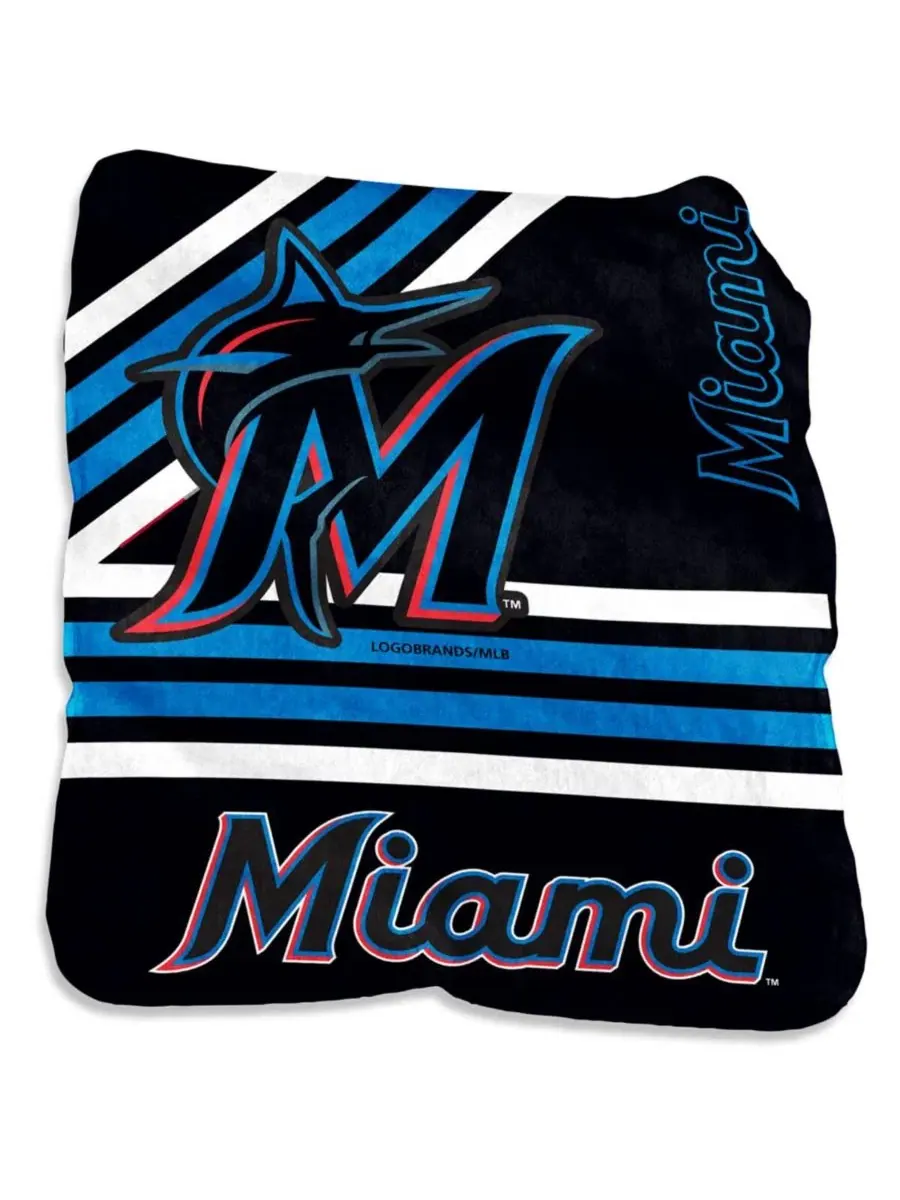 Плед из флиса Miami Marlins 127 x 152 см Logo Brands
