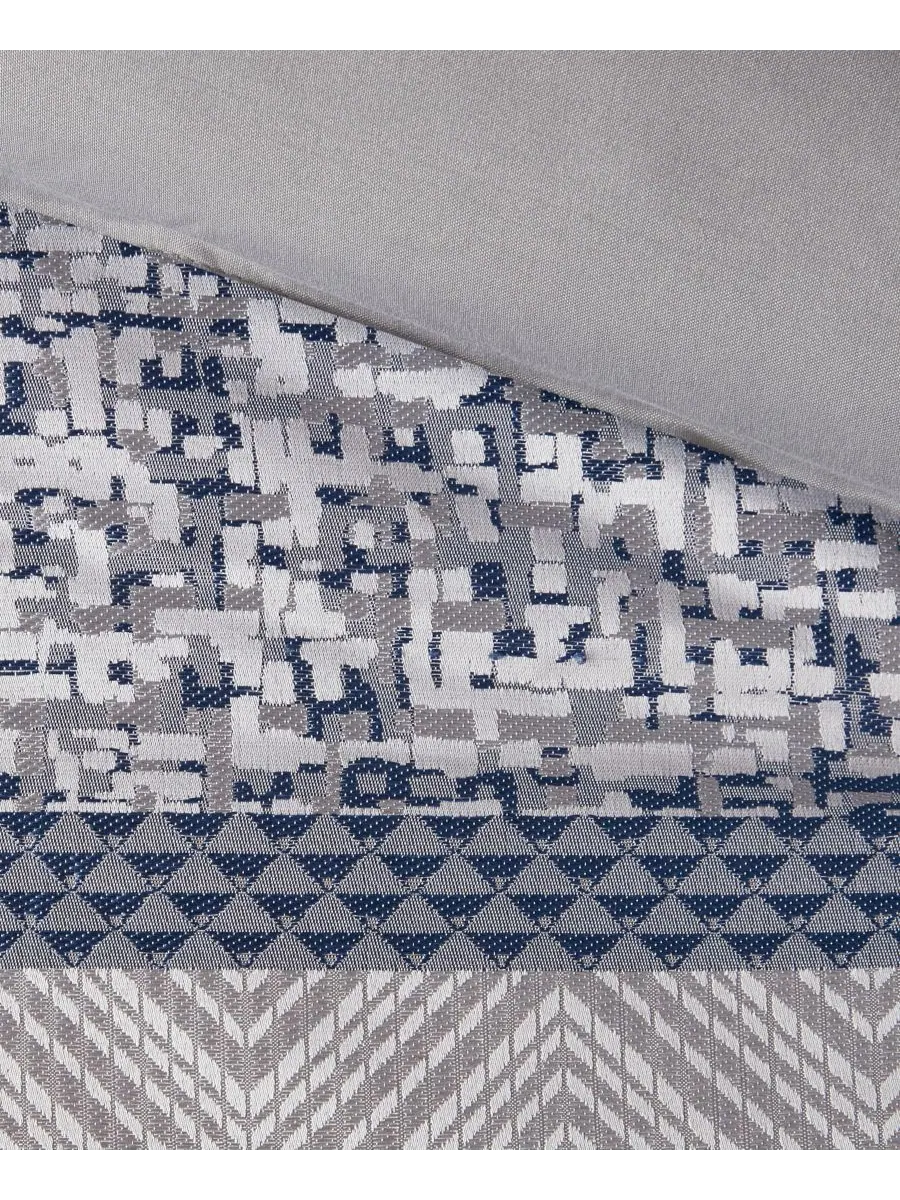 Комплект постельного белья Rhapsody Jacquard из 7 предметов, размер Queen Madison Park — изображение 6 из 10, темно-синий
