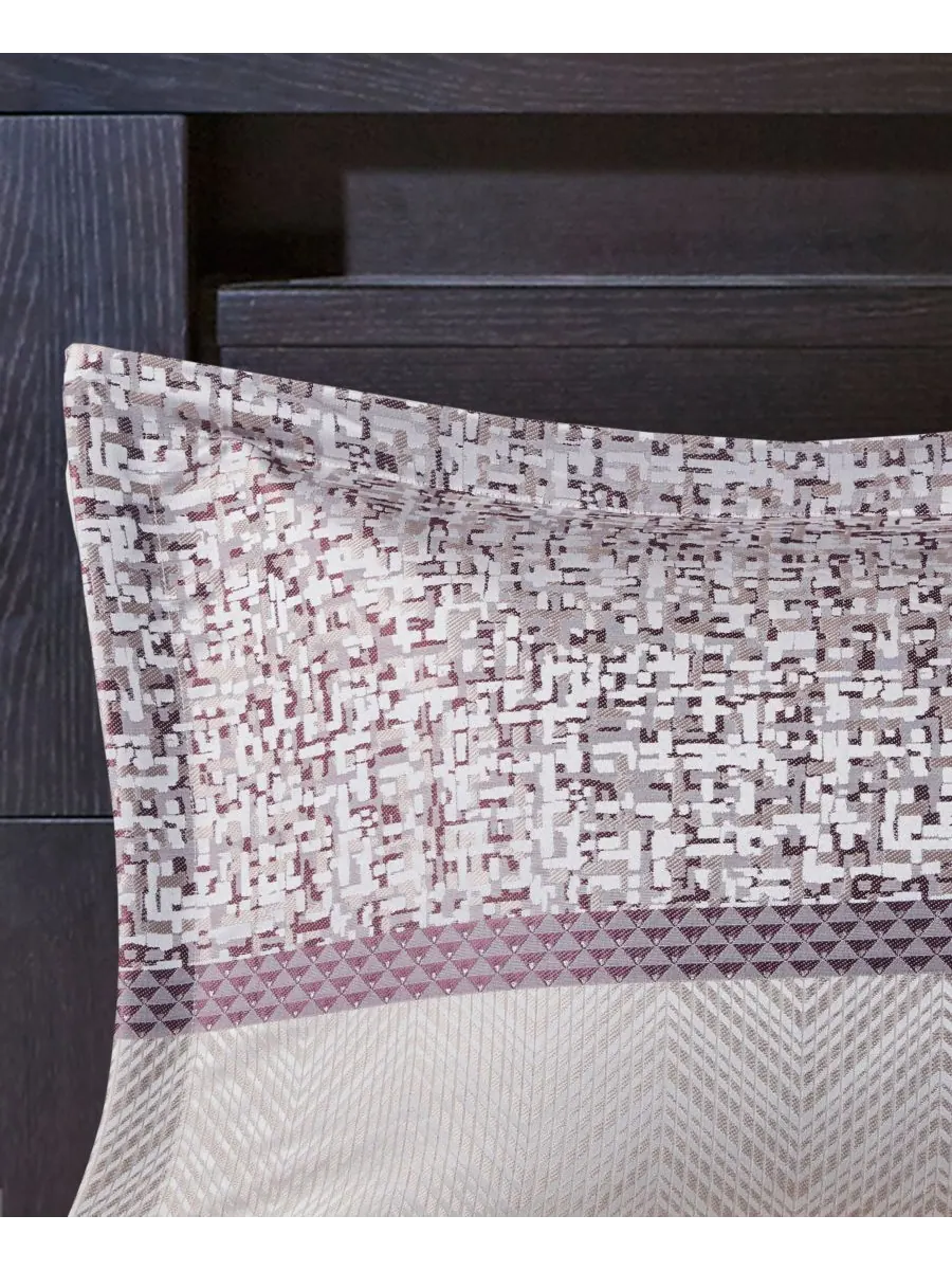 Комплект постельного белья Rhapsody Jacquard из 7 предметов, размер Queen Madison Park — изображение 8 из 10, фиолетовый