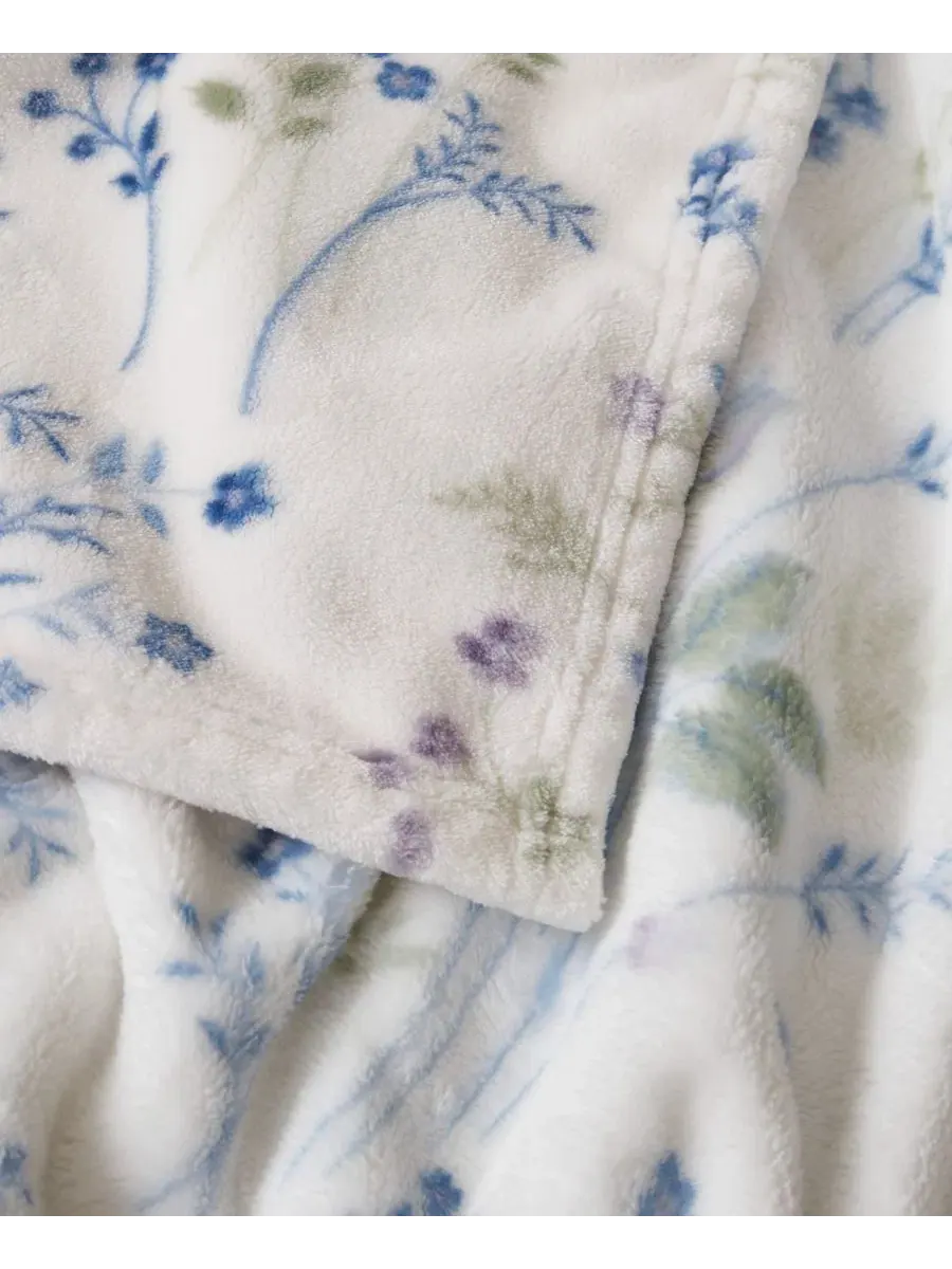 Плед с принтом Wildflower, 127 x 178 см Lucky Brand — изображение 3 из 6, фиолетовый