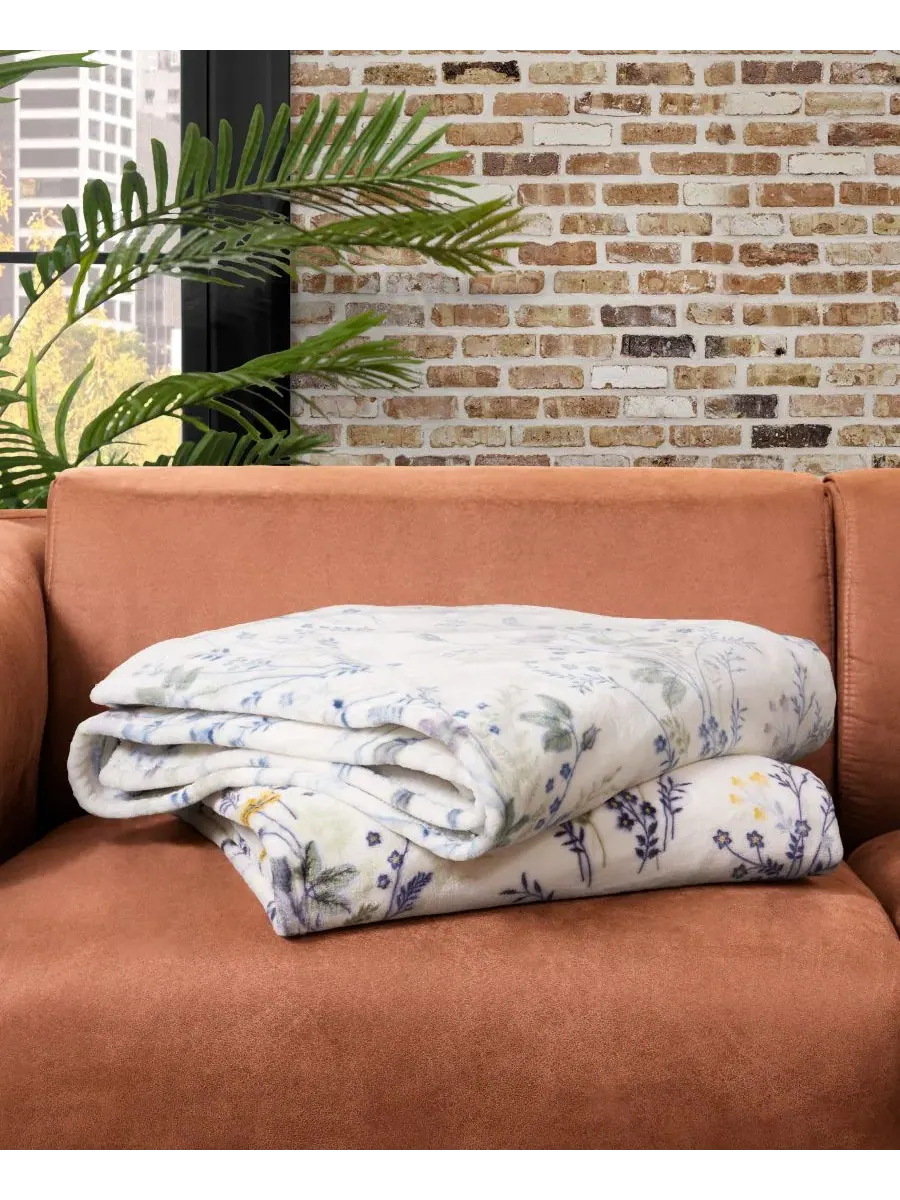 Плед с принтом Wildflower, 127 x 178 см Lucky Brand — изображение 5 из 6, фиолетовый