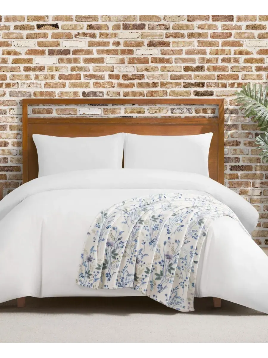 Плед с принтом Wildflower, 127 x 178 см Lucky Brand — изображение 6 из 6, фиолетовый