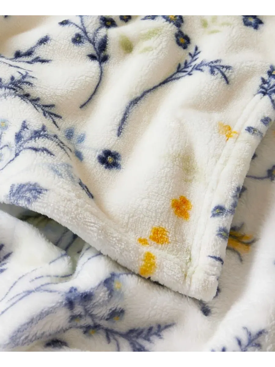 Плед из флиса Wildflower Plush, 127 x 178 см Lucky Brand — изображение 3 из 6, желтый