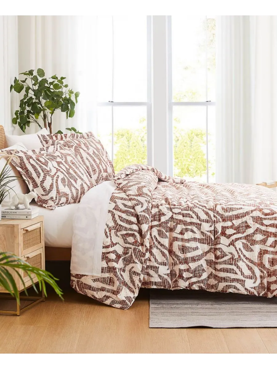 Комплект постельного белья khari из 3 предметов, размер full/queen Southshore Fine Linens — изображение 2 из 7, красный