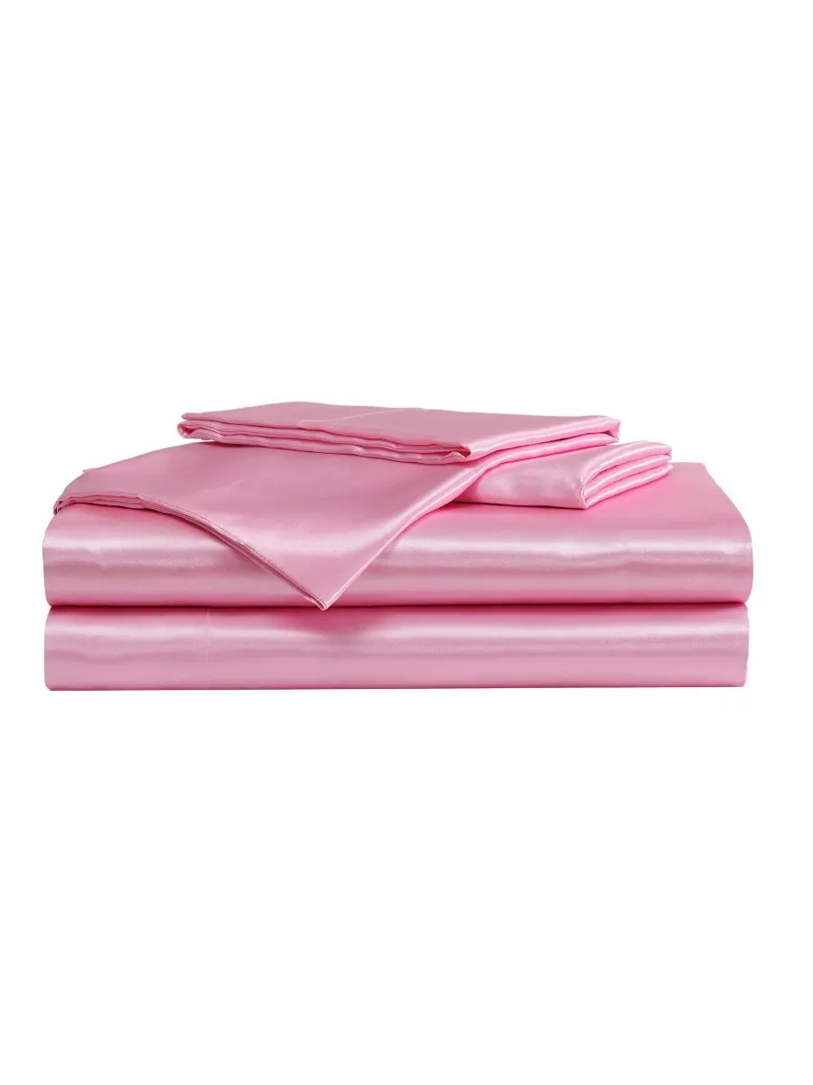 Комплект постельного белья из 3 предметов, однотонный атлас, размер Twin XL Betsey Johnson