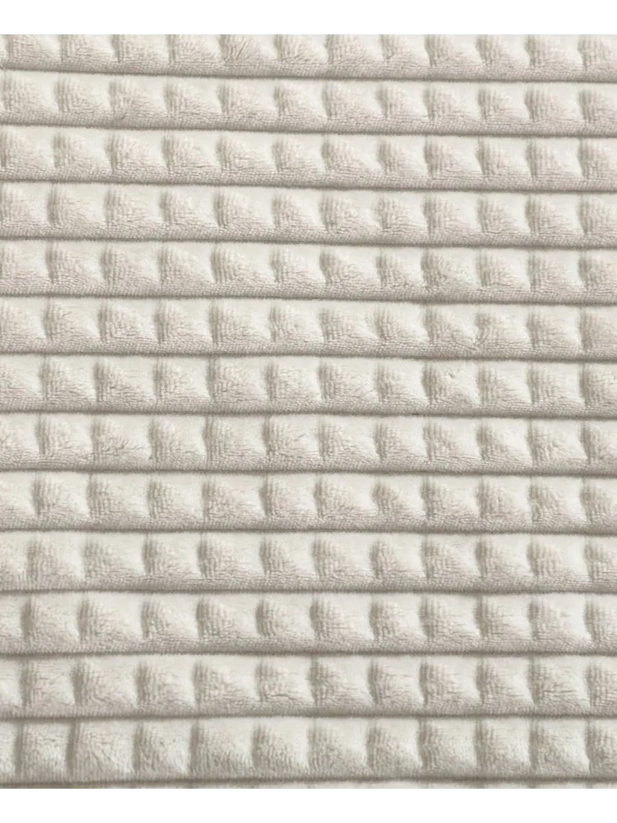 Однотонный плюшевый плед с жаккардовым узором, 60 x 50 дюймов Kenneth Cole New York — изображение 7 из 9, льняной