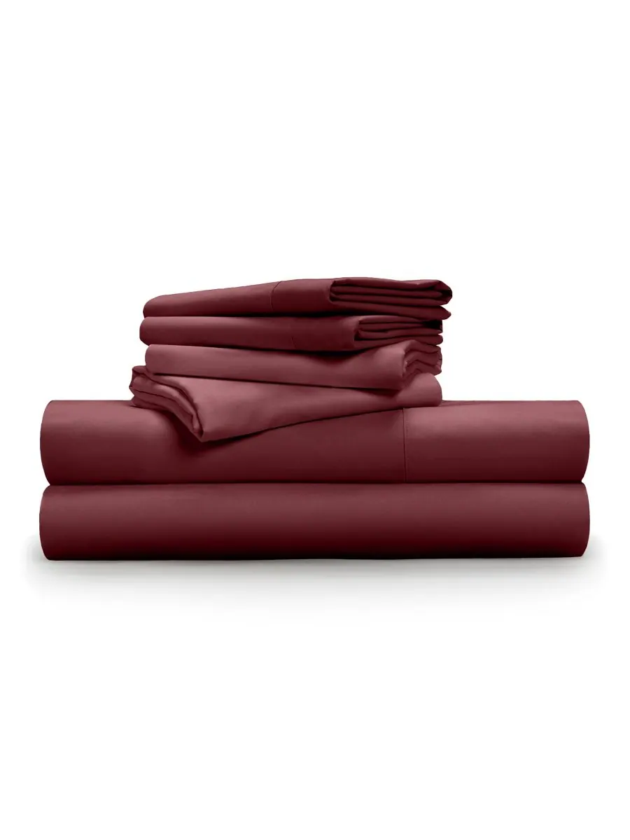 Комплект постельного белья Luxe Soft & Smooth Lyocell из 6 предметов, размер California King Pillow