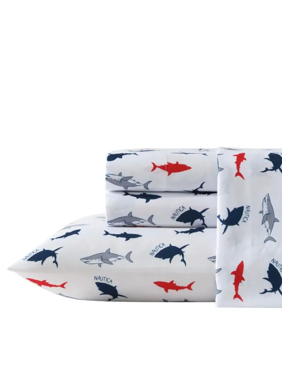 Комплект постельного белья Branson Sharks из микрофибры, 3 предмета, размер Twin XL Nautica