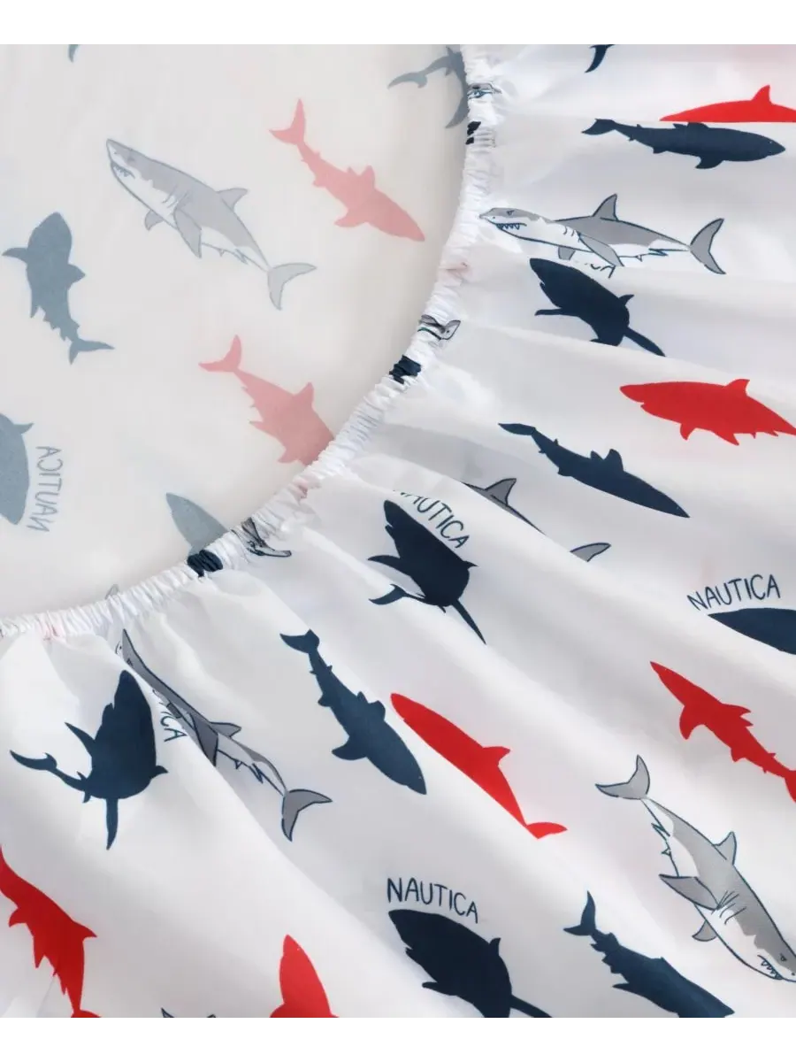 Комплект постельного белья Branson Sharks из микрофибры, 3 предмета, размер Twin XL Nautica — изображение 5 из 6