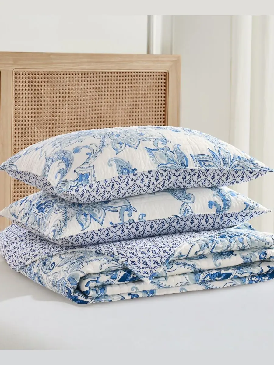 Комплекты двусторонних покрывал Home Bennett Levtex — изображение 5 из 6, синий