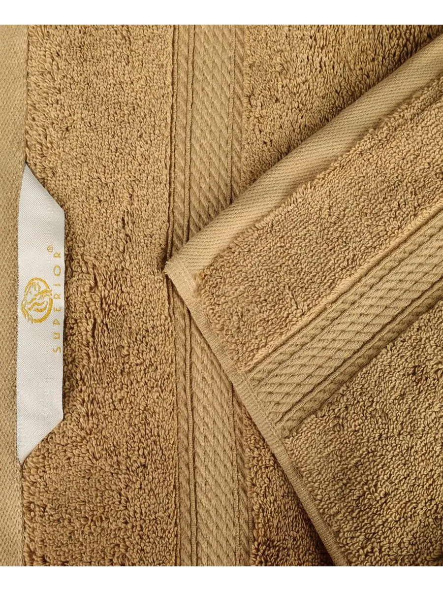 Набор из 4 полотенец для рук из 100% египетского хлопка Superior, Toast, Towel Sets — изображение 5 из 7, светлый тауп