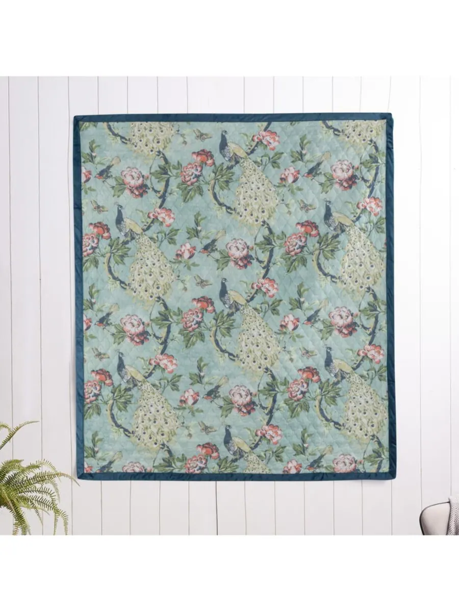 Плед «Павона», 50 x 60 дюймов Greenland Home Fashions — изображение 2 из 4, зеленый