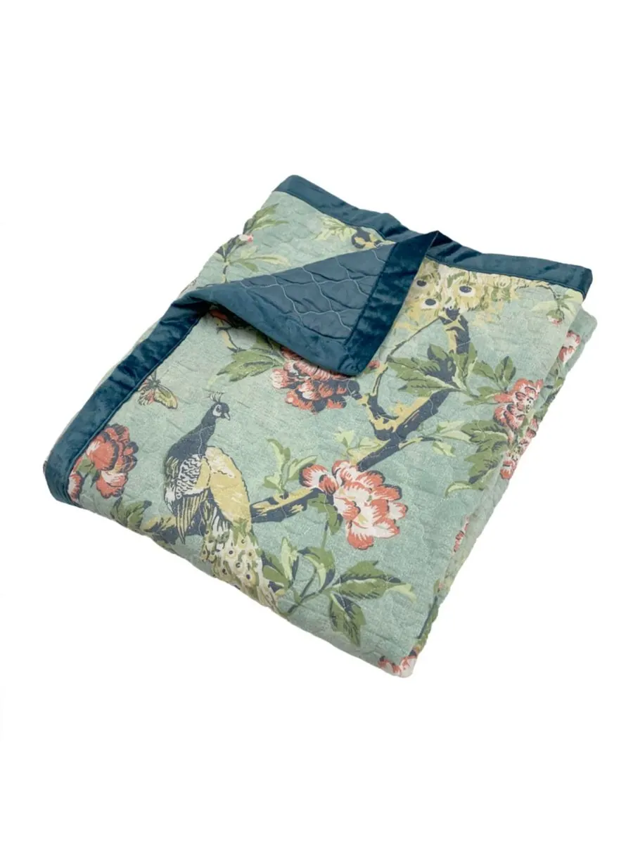 Плед «Павона», 50 x 60 дюймов Greenland Home Fashions — изображение 3 из 4, зеленый